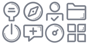 Monochrome icon combination Icons