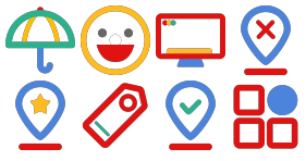 Multicolor common icons Icons