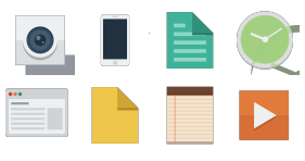 Multicolor flat Icons