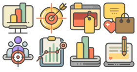SEO and online marketing icons Icons