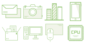Simple business icon small fresh Icons