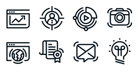 Simple business style icon Icons