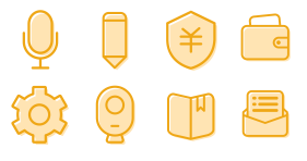 Some icons in yellow Icons