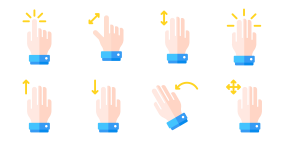 Surface gesture click Icon Icons
