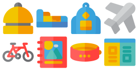 Travel flat colorful Icon Icons