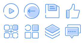 Two color icon library Icons