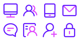 Two color linear common icons Icons