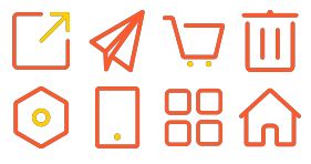 Two color linear Icon Icons