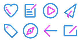 Two color linear Icon Icons