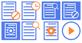Yellow and blue office OA Icon Icons
