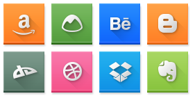 Modern Social Media Squares Icons