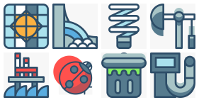 Environmental pollution multi color icon Icons