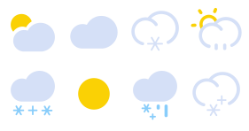 Weather icon - lines and faces Icons