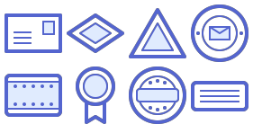 Badge, stamp Icons