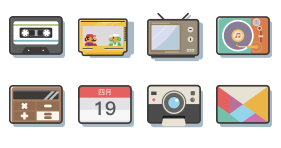 Colorful mobile phone icon Icons