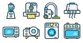 Common household appliances Icons