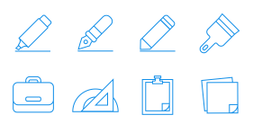 Entries of the first business material design competition-- Icons