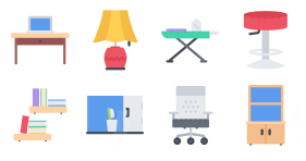 Furniture home color Icons