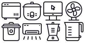 Home appliance kitchen electricity Icons