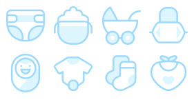 Mother and baby icon - Blue Icons