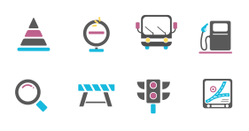 Multi color simple icon Icons