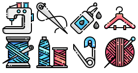 Sewing element icon Icons