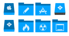 Phlat Blue Folders Icons
