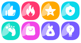 Color icon design Icons
