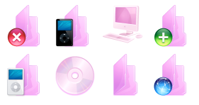 Pink Folders Icons