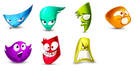 Rainbow Emo Icons