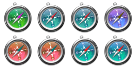Safari multi-colours Icons