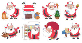 Santa Stickers Icons