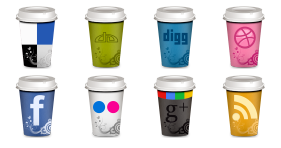 Social Coffee Icons