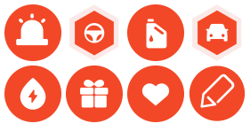 Red solid business icon Icons