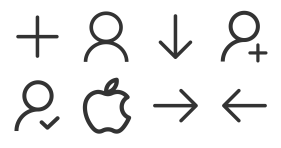 System icons and common function diagrams Icons