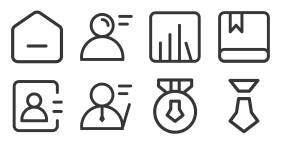 University performance appraisal system Icons