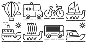 Linear Car Icon Icons