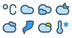 Weather-Filled-Line Icons