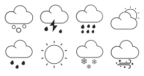 Weather - linear Icons