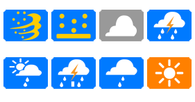 Weather net with solid bottom Icons