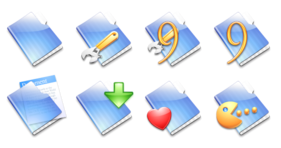 World of Aqua Folders Icons