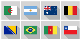 World Cup 2014 Country Flags Icons